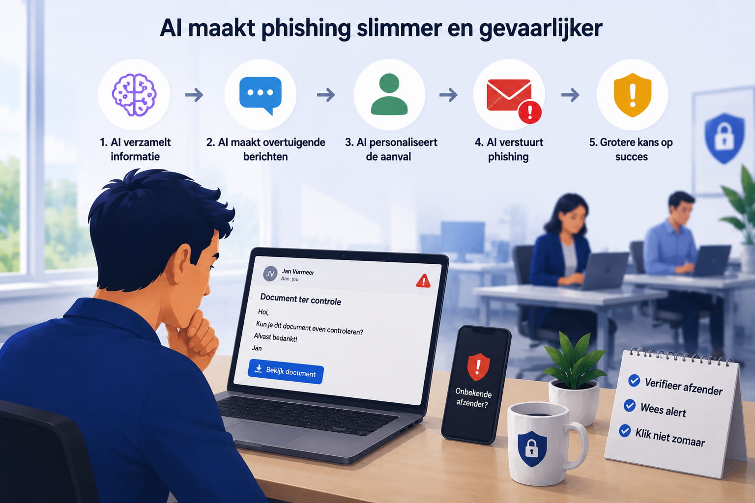 Hoe AI wordt gebruikt bij moderne phishingaanvallen