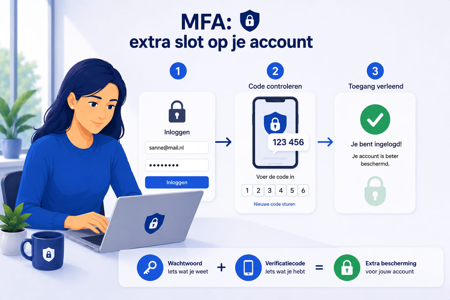 Medewerker keurt bewust een MFA-melding goed op een smartphone