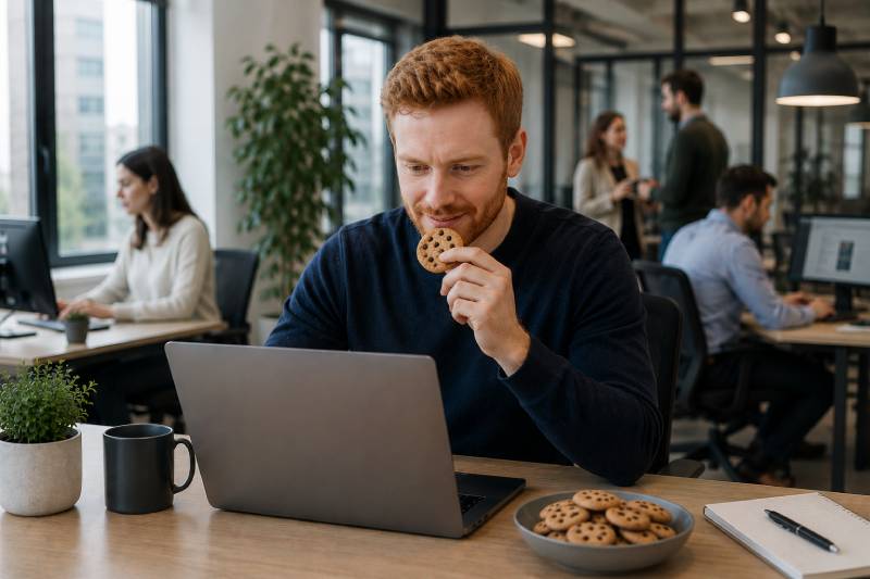 Herkenbare werksituatie waarin security awareness belangrijk is